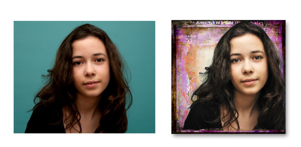 Portrait Loulou avant après